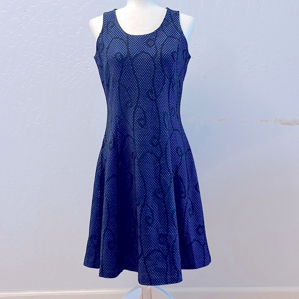 Alfani Blue Black Sleeveless Dress